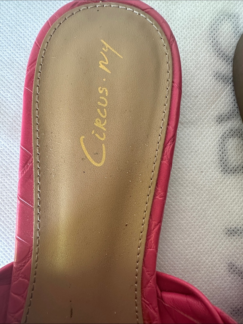 Circus by Sam Edelman Coral-Pink Woven Slide Mules - Picture 3 of 6